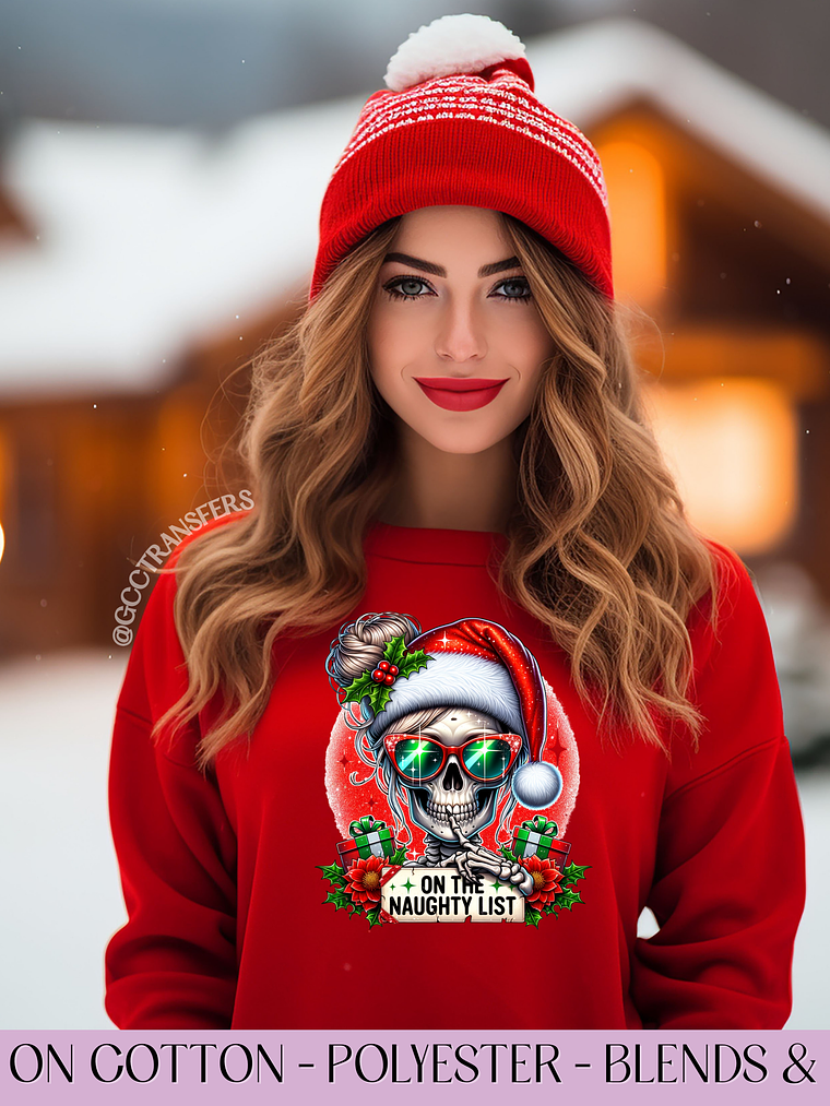 On The Naughty List - Full Color DTF Transfer 1