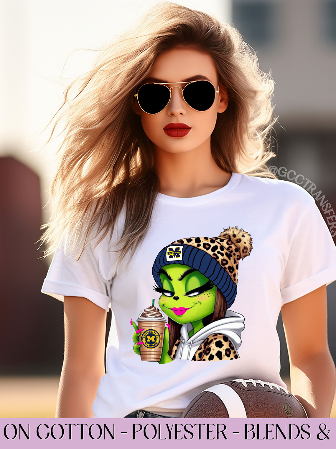 Boujee Girl Michigan Football Team - Full Color DTF Transfer 1