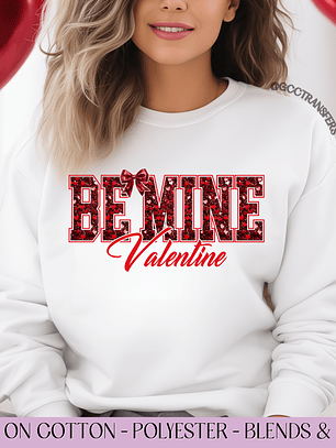 Be My Valentine Sparkle - Full Color DTF Transfer