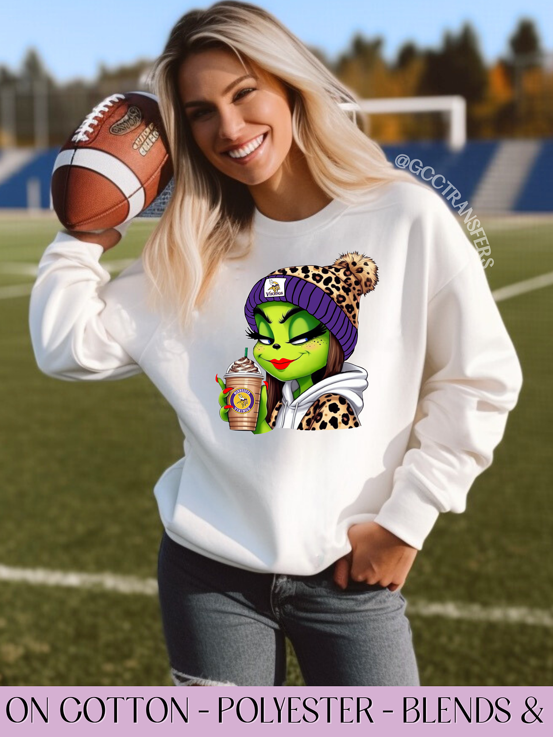Boujee Girl Viking Football Team - Full Color DTF Transfer 1