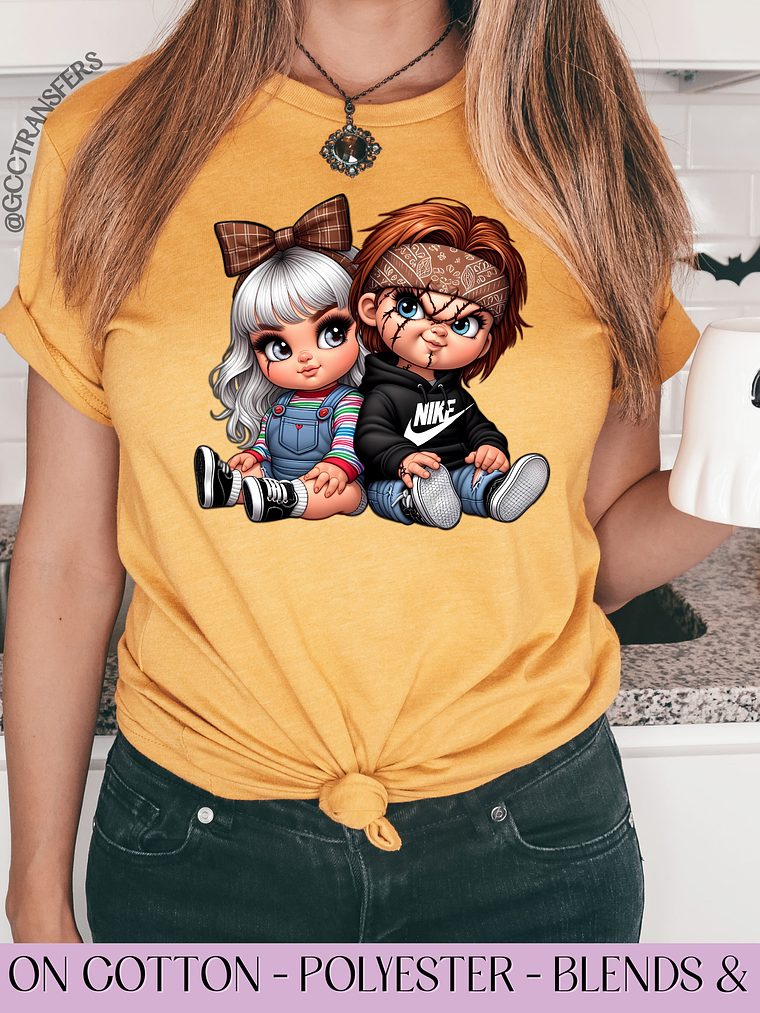 Tiny Terror Vibes & Doll - Full Color DTF Transfer 1