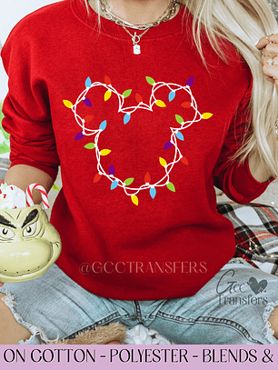 Mice Christmas Lights - Full Color DTF Transfer