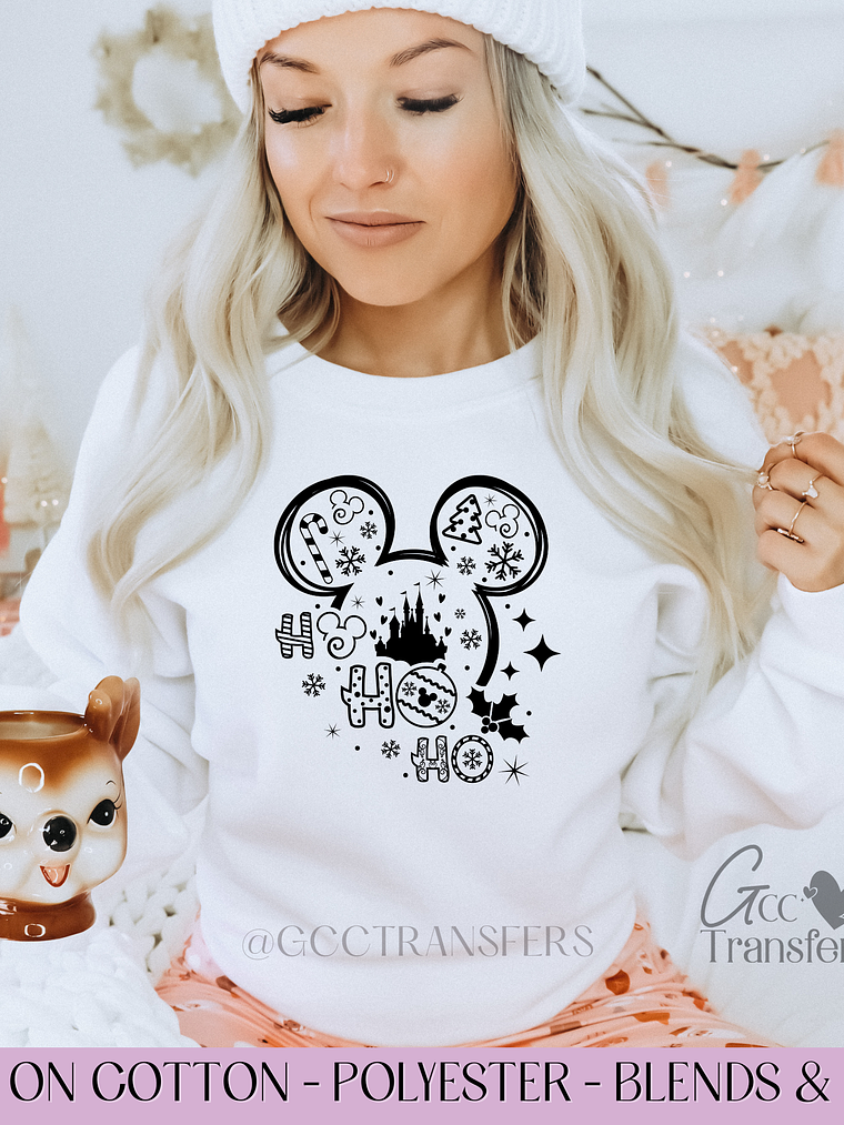 Mice Ho Ho Ho - Full Color DTF Transfer 1