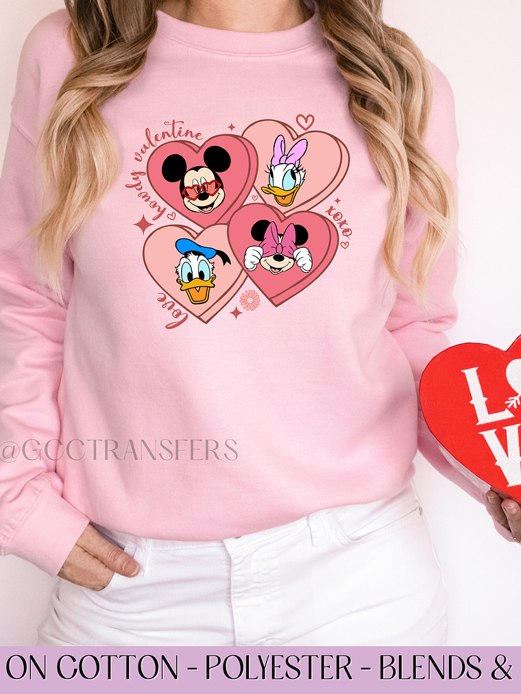 Howdy Valentine Mice Friend - Full Color DTF Transfer 1