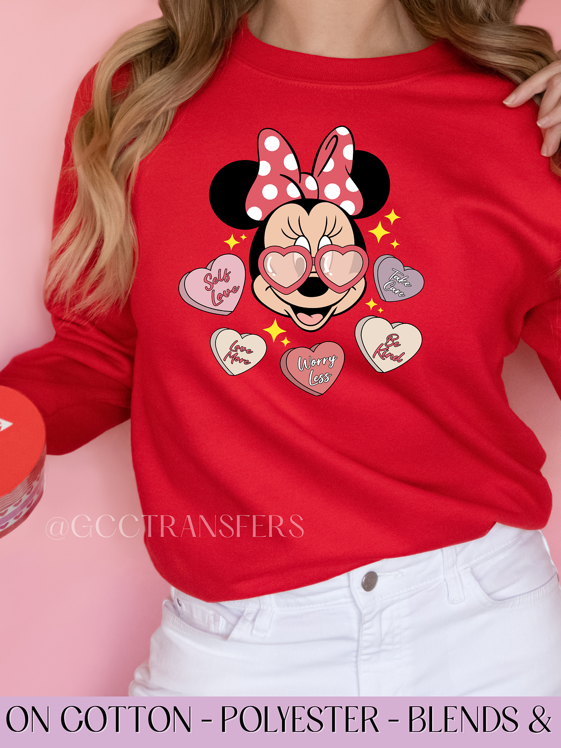Valentine Mice Hearts - Full Color DTF Transfer 1