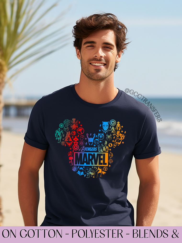 Colored Mice Head - Full Color DTF Transfer 1