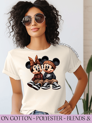 Chicano Mice Couple - Full Color DTF Transfer