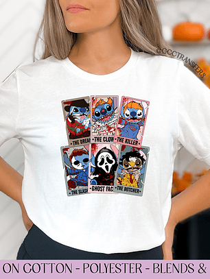 Cute Character Tarot Cards Halloween- Full Color DTF Transfer