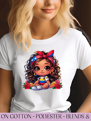 Cute Colombian Baby Flag Sleeve - Full Color DTF Transfer