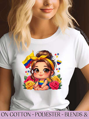 Cute Colombian Baby Chubby Cheek - Full Color DTF Transfer