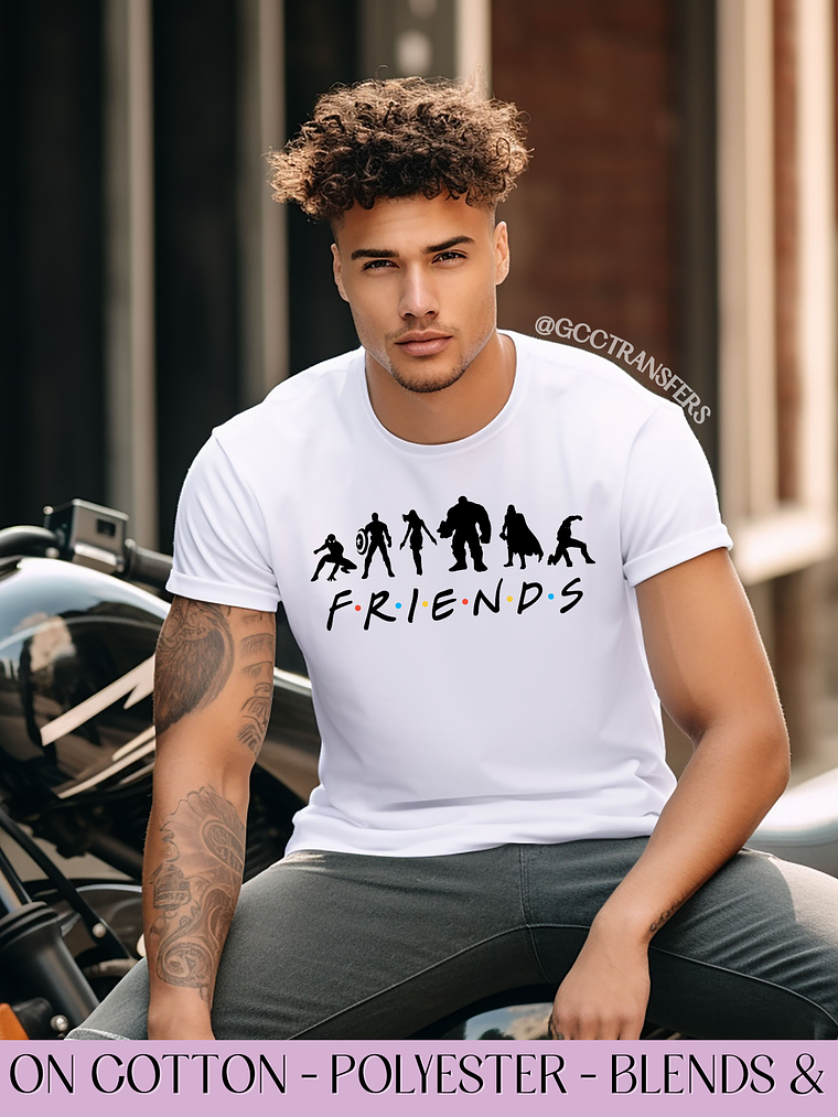 Friends Superheroes- Full Color DTF Transfer 1