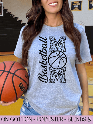 Basketball Mom Cheetah Black - Full Color DTF Transfer