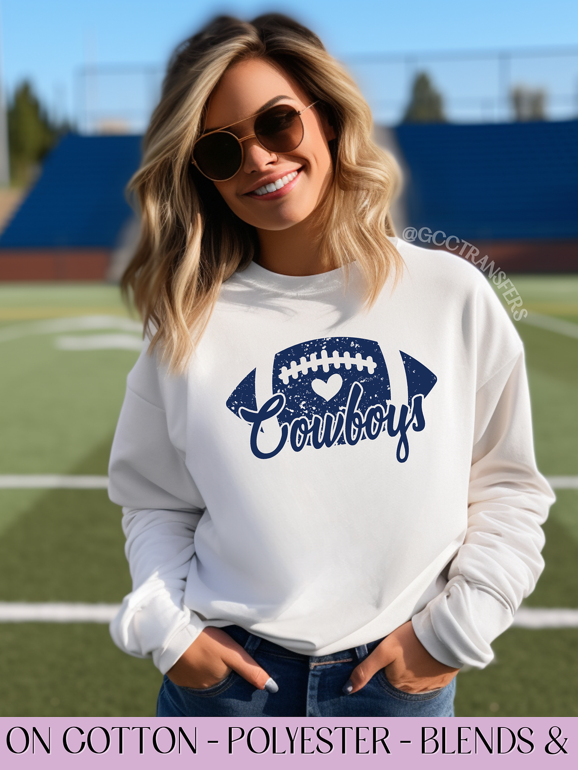 Cowboys Football Ball - Full Color DTF Transfer 1