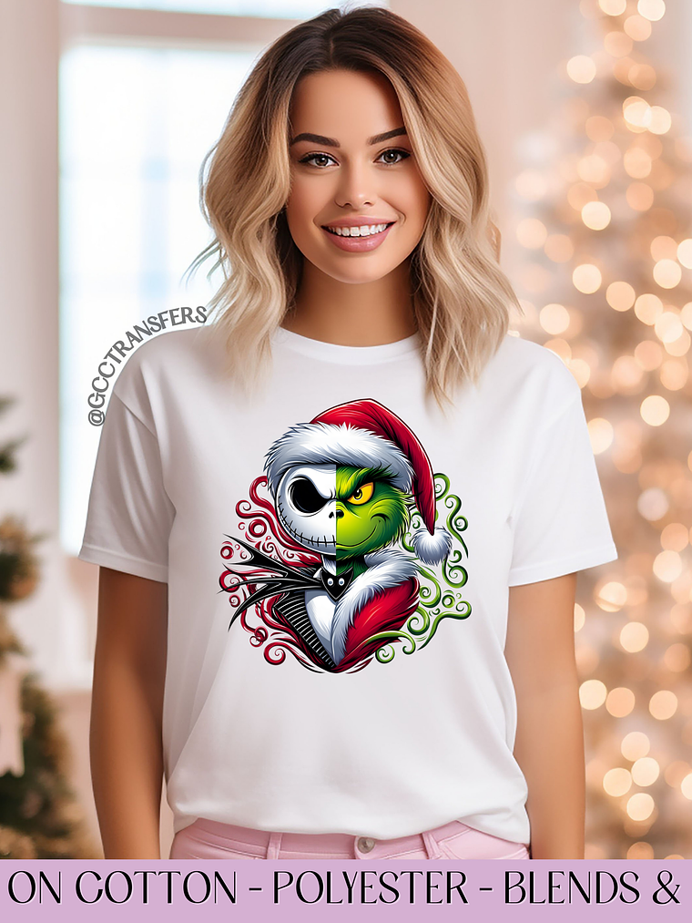 Christmas Nightmare & Grinch Holiday - Full Color DTF Transfer 1