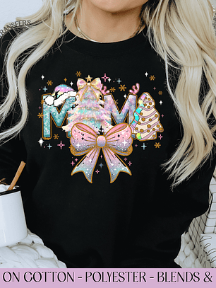 Coquette Christmas Mama - Full Color DTF Transfer