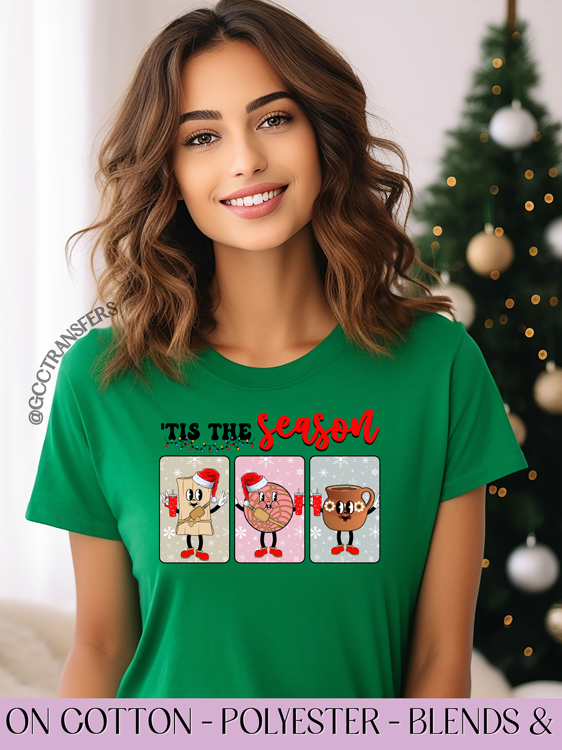 'Tis The Season Concha Tarot - Full Color DTF Transfer 1