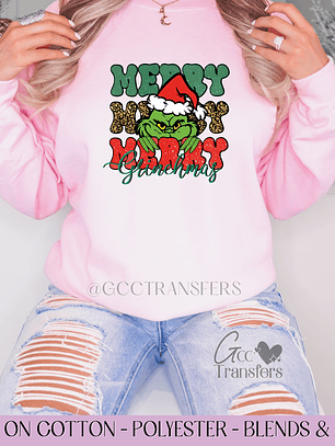 Merry X3 Grinchmas - Full Color DTF Transfer