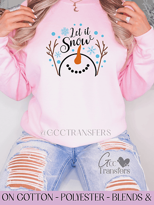 Let it Snow Snowman - Full Color DTF Transfer