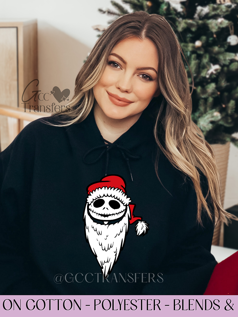 Jack Christmas Hat  - Full Color DTF Transfer 1