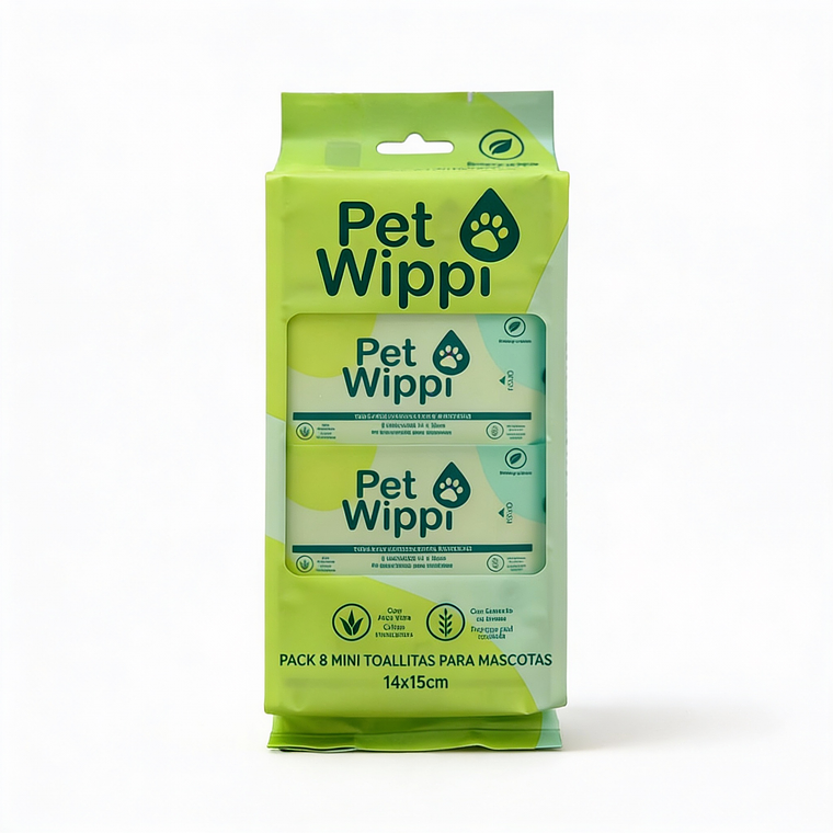 Toallitas Húmedas Wippi 🐾Pet 64 unid.🌿Biodegradables 1