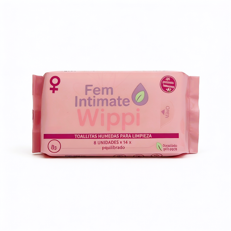 Toallitas Húmedas Wippi 🌸Fem 64 unid.🌿Biodegradables 2