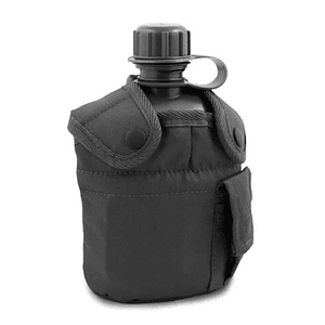 Cantimplora Estilo Militar Incluye Funda Vaso De Aluminio.