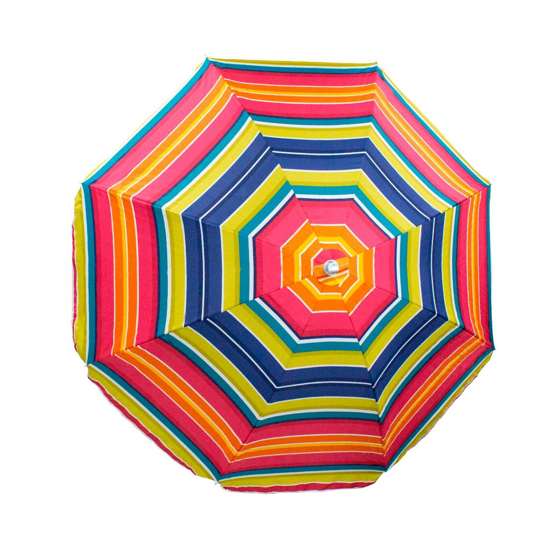 Sombrilla Playa Jardín Exterior Sol/lluvia Tubo Zincado 4