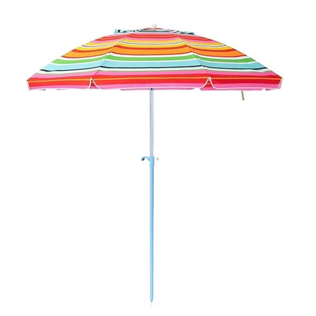 Sombrilla Playa Jardín Exterior Sol/lluvia Tubo Zincado 3