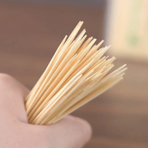 Set De Palillos Mondadientes De Bamboo Con Dispensador 