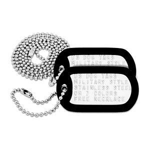 Placa Identificación Militar Americana Pim + Silenciador