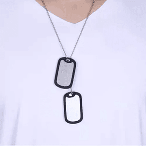 Placa Identificación Militar Americana Pim + Silenciador