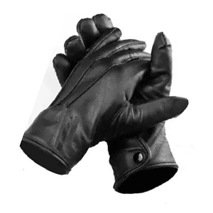 Guantes Cuero Clasico Unipiel Cierre Boton