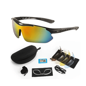 Lentes Tácticos 5 Lunas Intercambiables Ciclismo Trekking