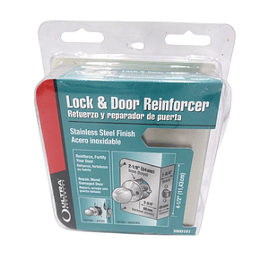 Refuerzo de puerta y cerradura plateada Ultra Security