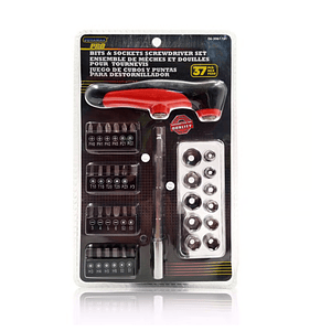 Juego De Cubos/ Copas Y Puntas Para Destornillador 37 Piezas