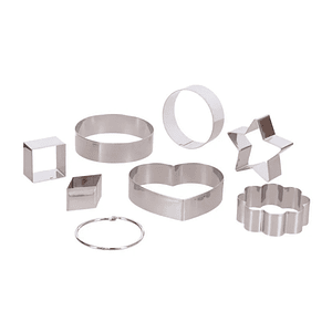 Set de 7 Cortadores Metálicos para Galletas con Formas