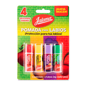Pomada Para Labios Blister Con 4 Tubos De 3 Gr C/u 