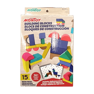 Bloques De Construcción Madera 15 Piezas