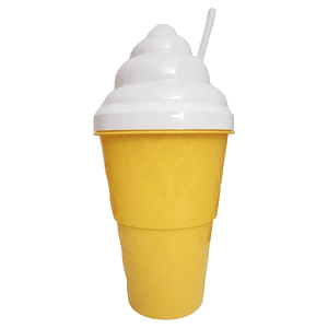 Vaso plastico con Cañita Diseño Barquilla Helado