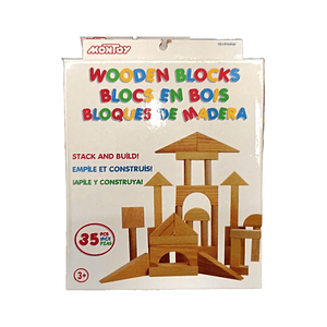Bloques De Madera Para Construir X 35 Piezas