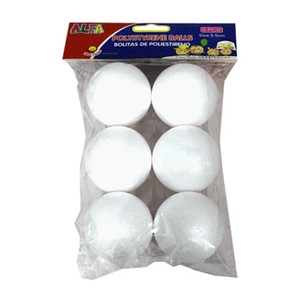 Set de 6 Bolas de Anime Tecnopor Espuma plástico de 6.3 cm