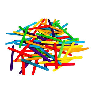 Paletas De Colores Madera Manualidades Escolares 100 Unid.