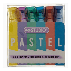 Set de 6 Marcadores Resaltadores Pastel Colores Suaves
