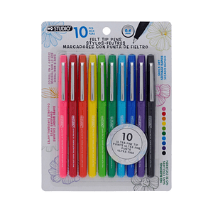 Set 10 Marcadores Punta Fina 0.4mm Colores Brillantes
