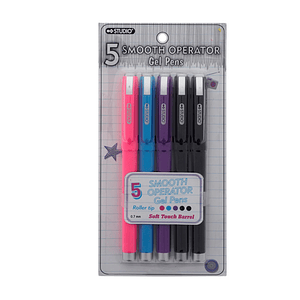 Set 5 Lápices de Gel 0.7mm Roller Escritura Suave y Fluida