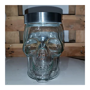 Frasco De Almacenamiento Calavera Halloween Vidrio