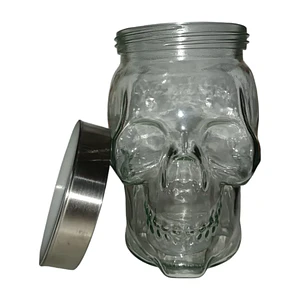 Frasco De Almacenamiento Calavera Halloween Vidrio