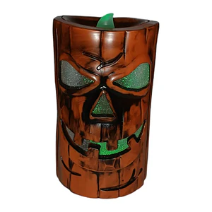 Decoración De Halloween Lámpara Con Luz Led Vela Calabaza