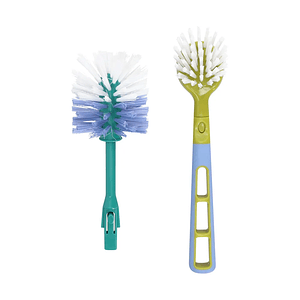 Set de 2 Escobillas de Aseo con Mango y Cerdas Resistentes