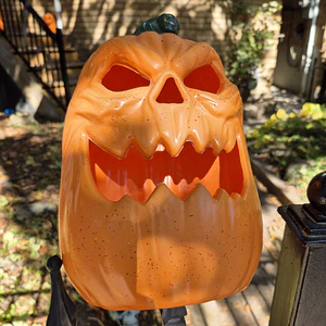 Calabaza Decorativa de Halloween Naranja Diseño Monstruoso